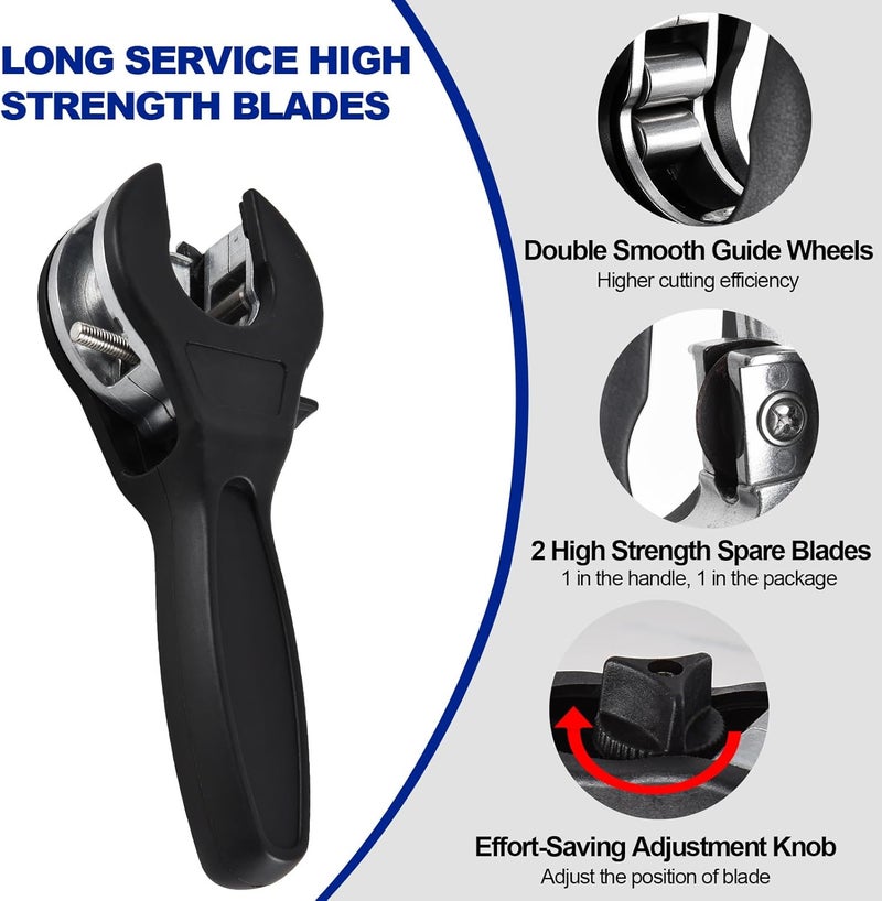SYFLHYP 3rd Gen Ratcheting Tube Cutter in Narrow Space, Premium Pipe Cutters(1/4in to 1-1/8in) for Copper, Brass and Aluminum, Together with 3 Replacement Steel Bades, 1 Slip-free Gloves - Image 3